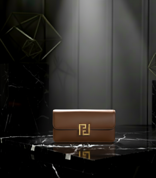 Imported Designer-Inspired Crossbody Clutch with Iconic Logo 🌟