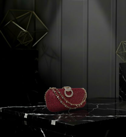 Crystal Encrusted Hard-Case Clutch ✨