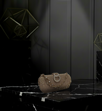 Crystal Encrusted Hard-Case Clutch ✨