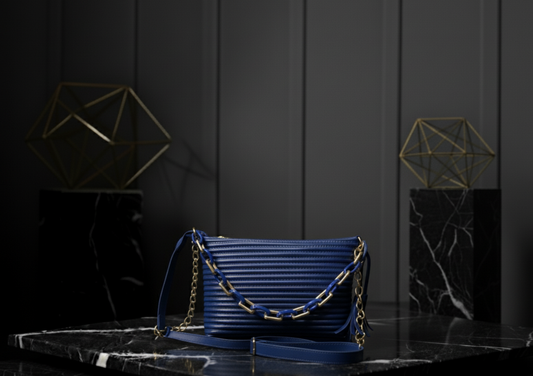 Modern Glamour Pleat Bag | Chunky Gold Accent 🤩