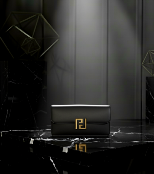 Imported Designer-Inspired Crossbody Clutch with Iconic Logo 🌟