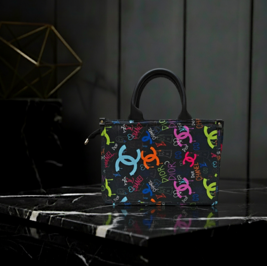 Dior Mini Tote with Vibrant Graffiti-Style Logo Print 🎨