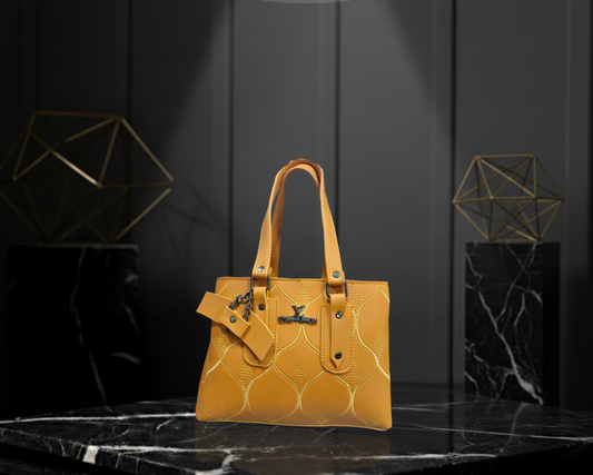 Elegant LV Tote Bag with Embossed Pattern