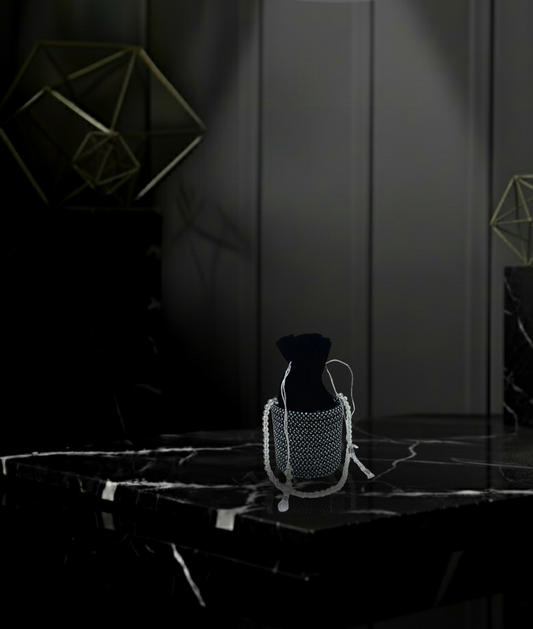 🤍 Woven-Base Drawstring Pouch (Potli)